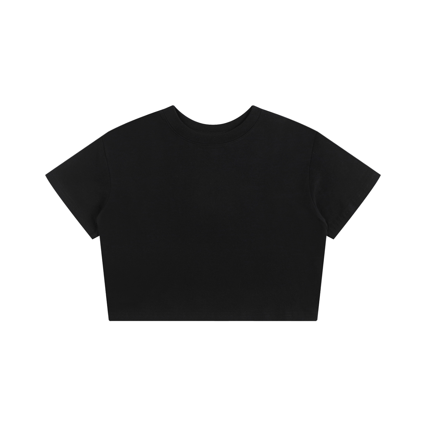 Baby Tee Seamless T-Shirt - 200 GSM, Black